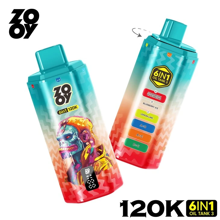 ZOOY DISPOSABLE VAPE 6 IN 1 120000PUFFS